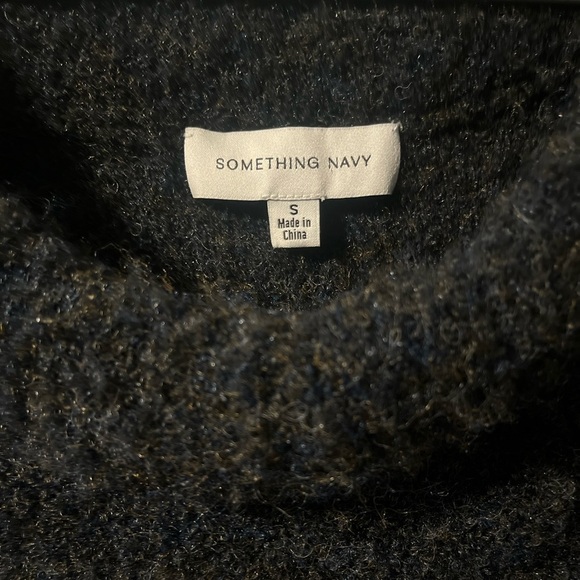 Gorgeous something navy off the shoulder wool blend sophisticated chic core - Picture 3 of 4